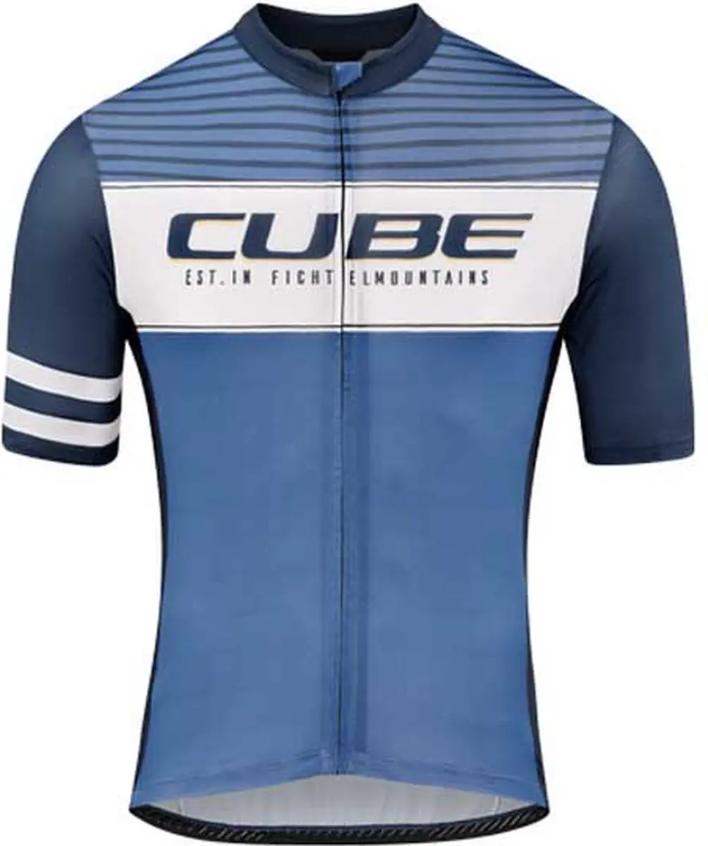 Cube Blackline Cmpt Korte Mouw Wielertrui - L - Blauw