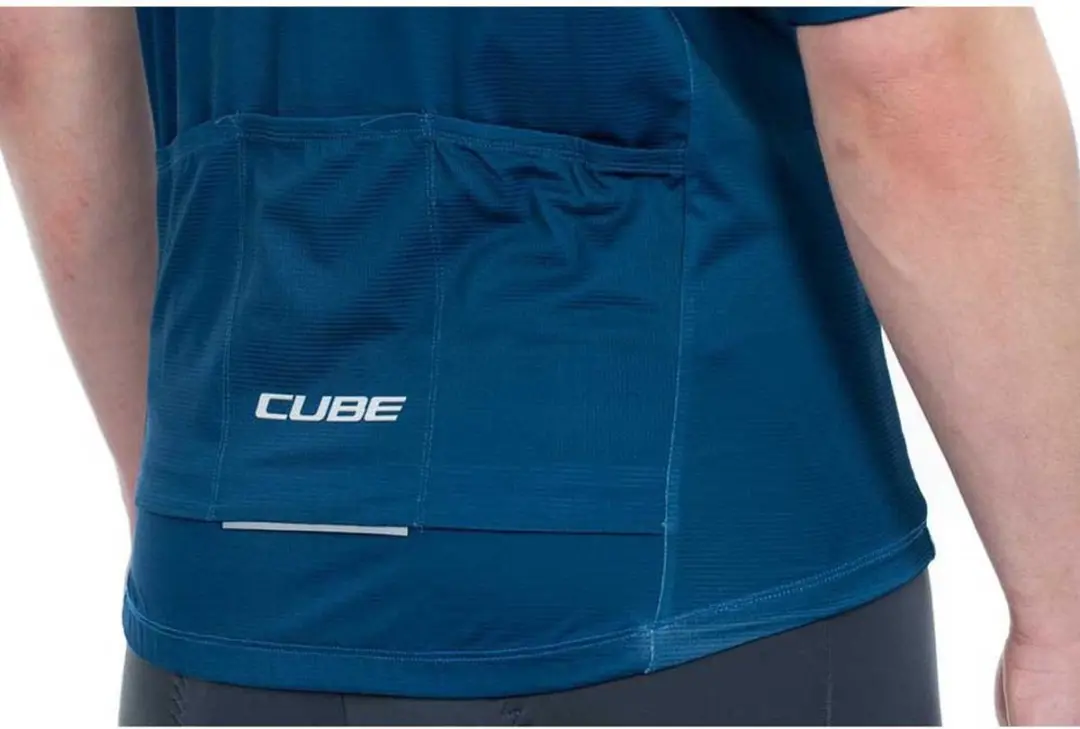 Cube Blackline Cmpt Korte Mouw Wielertrui - L - Blauw