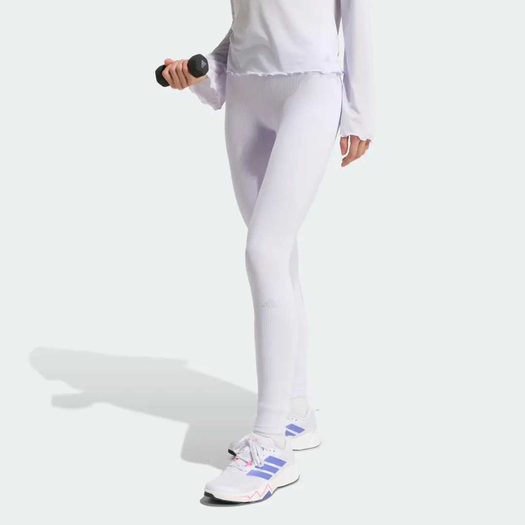 Adidas Performance All Me Rib Legging KG9049 - Paars - afbeelding 6 van 6