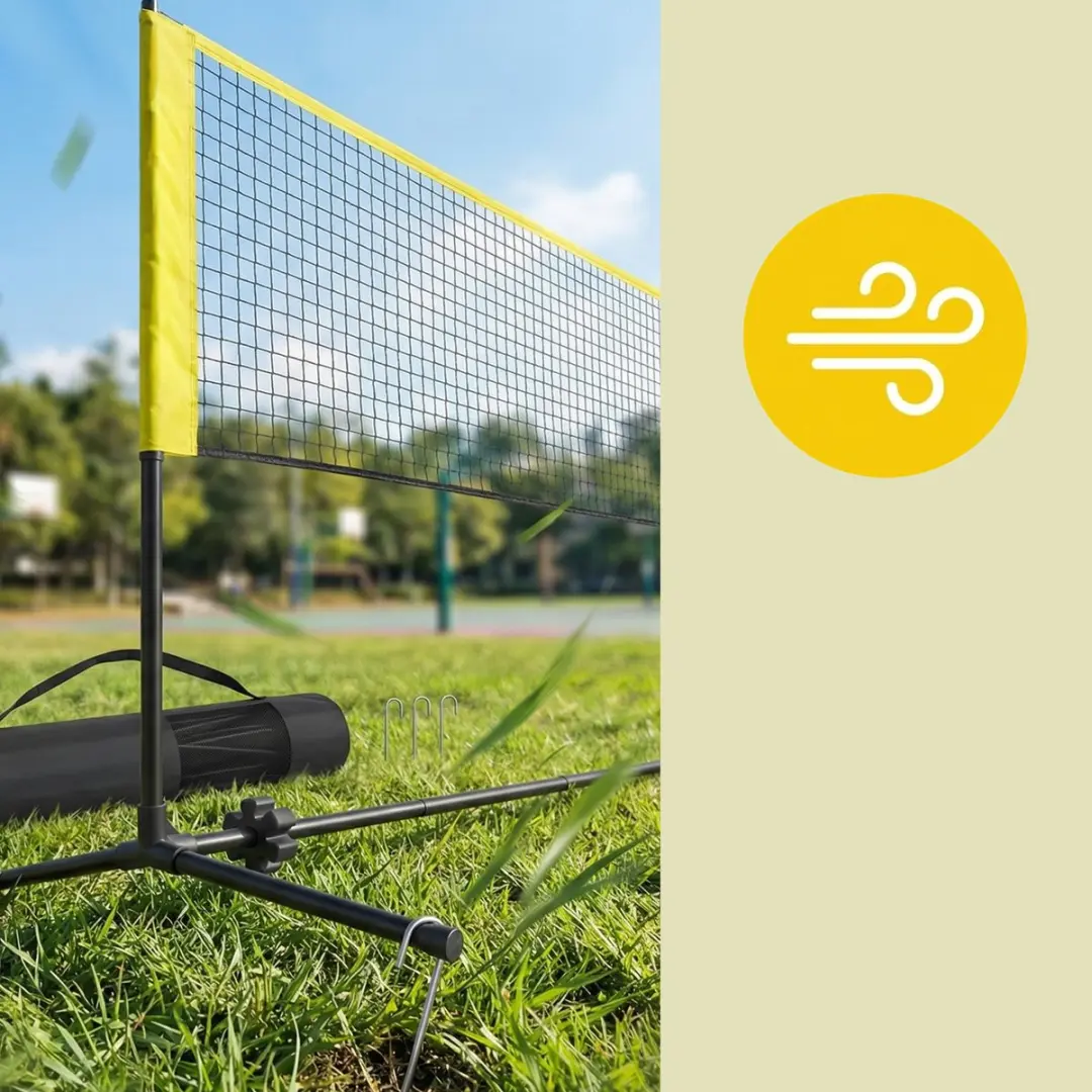 Songmics SYQ300Y Badmintonnet - Draagbaar Geel