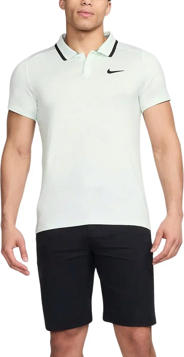 Nike Court Advantage Poloshirt - Lichtgroen/Zwart XL