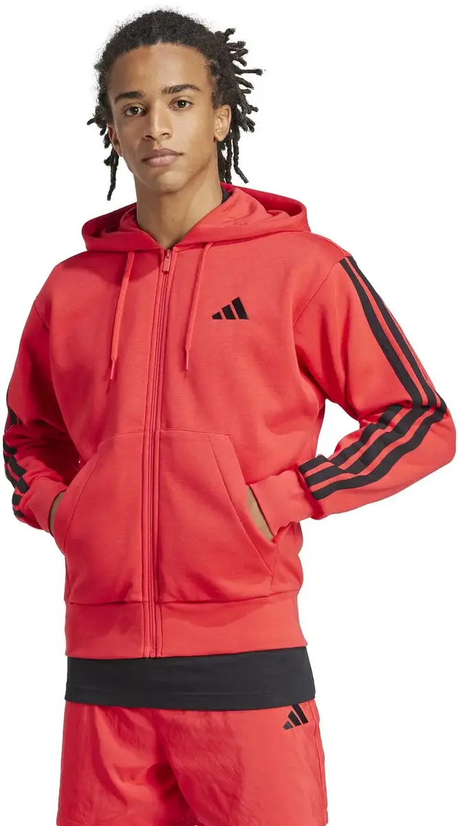 Adidas Essentials 3-Stripes Tracksuit Jas - Rood 4XL