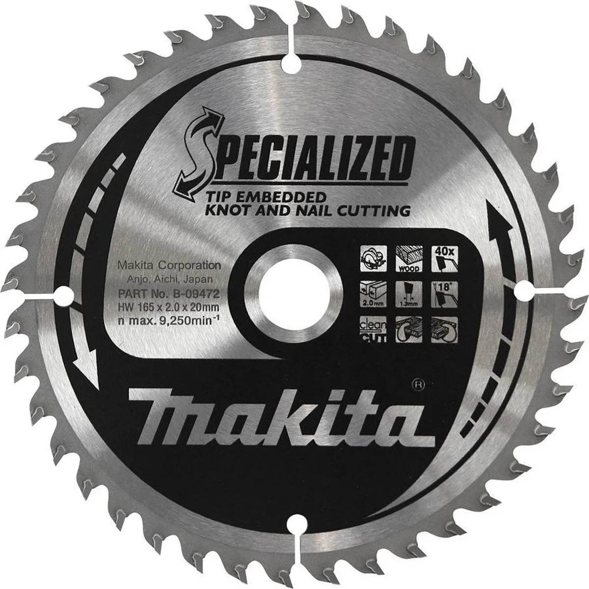 Makita Cirkelzaagblad B-09519 Hout 235mm 48T