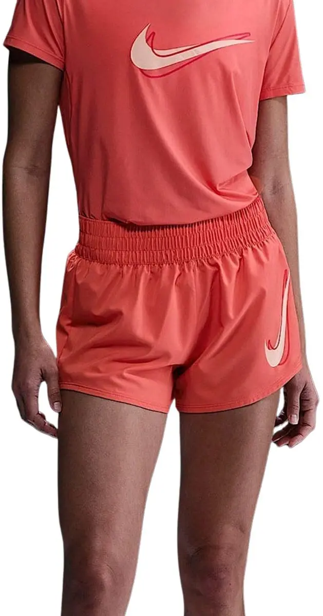 Nike Dri-FIT One Swoosh Short - Maat S - Oranje/Wit
