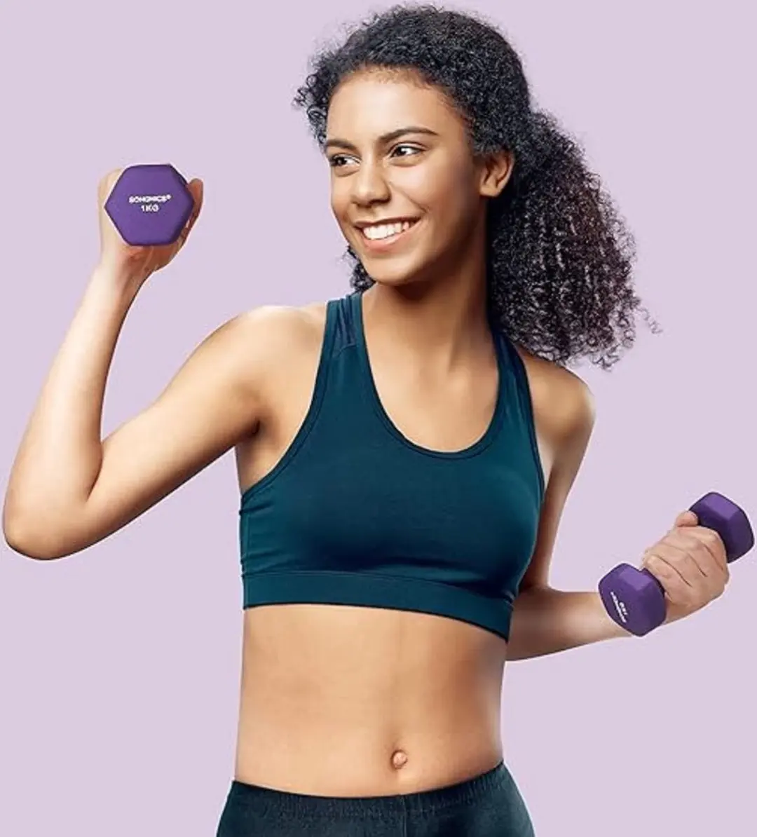 Songmics Dumbbellset 2x1 kg - Paars