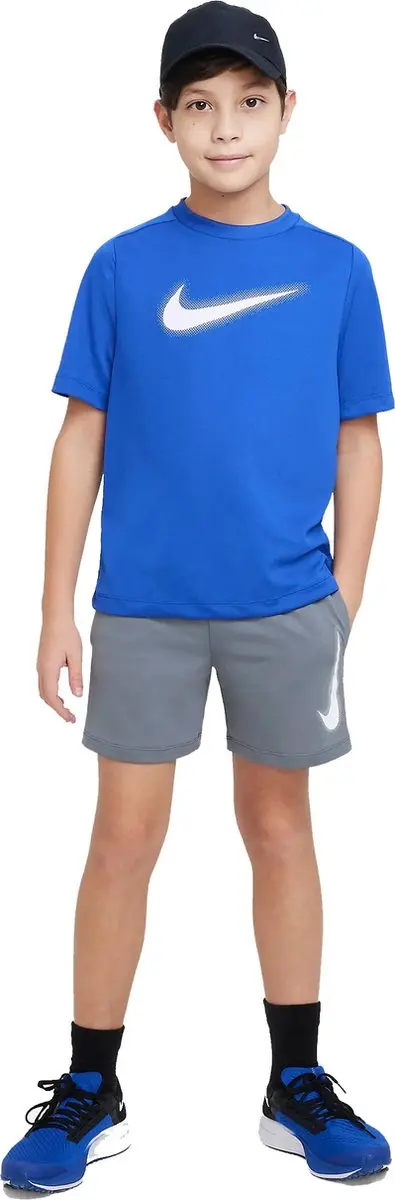 Nike Dri-FIT Multi+ Shirt Junior 140 - Blauw/Wit