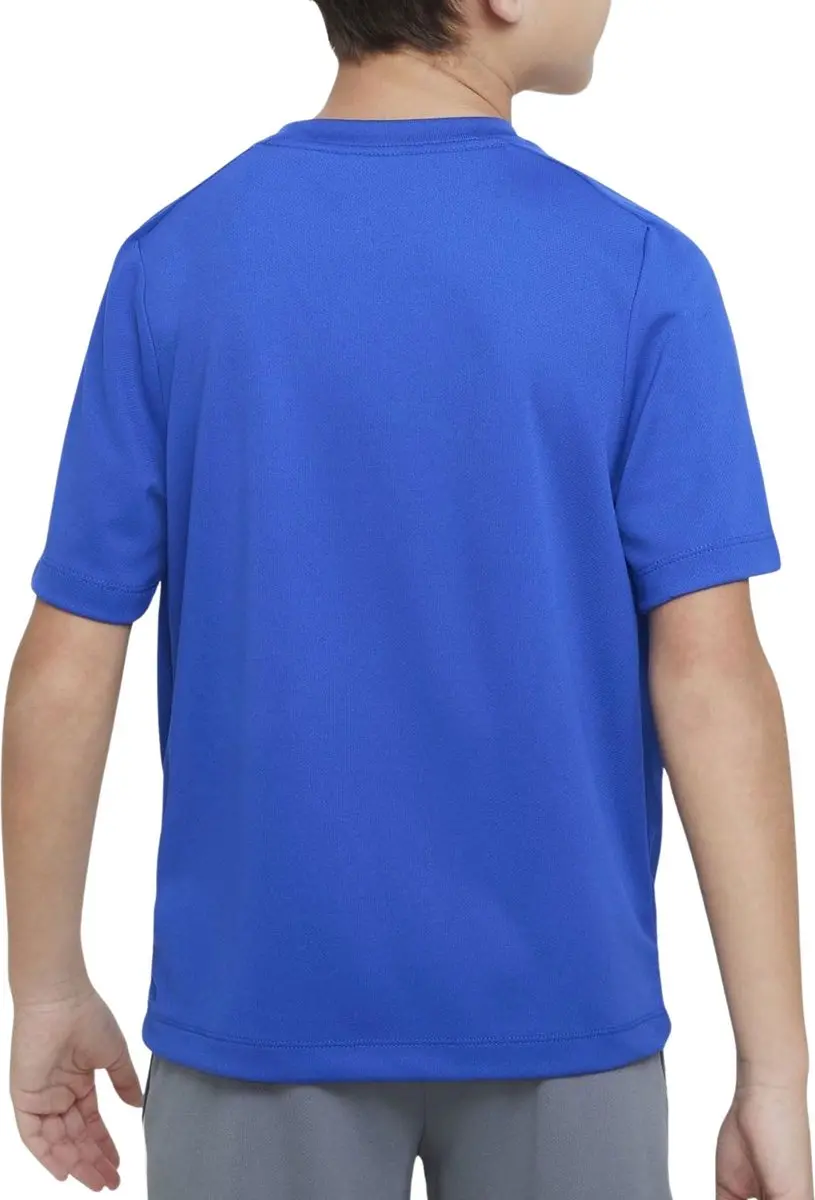 Nike Dri-FIT Multi+ Shirt Junior 140 - Blauw/Wit