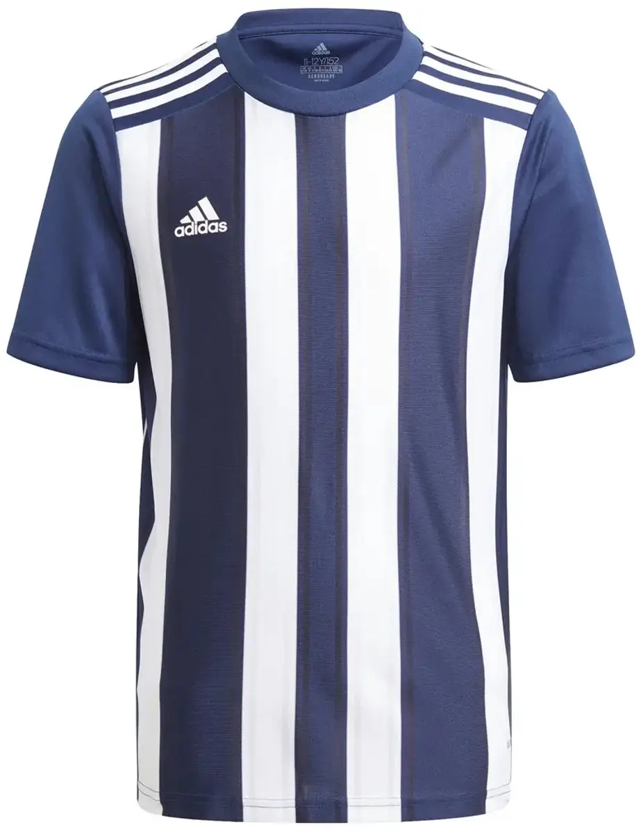 Adidas Striped 21 Shirt Korte Mouw Kinderen 152 - Marine/Wit
