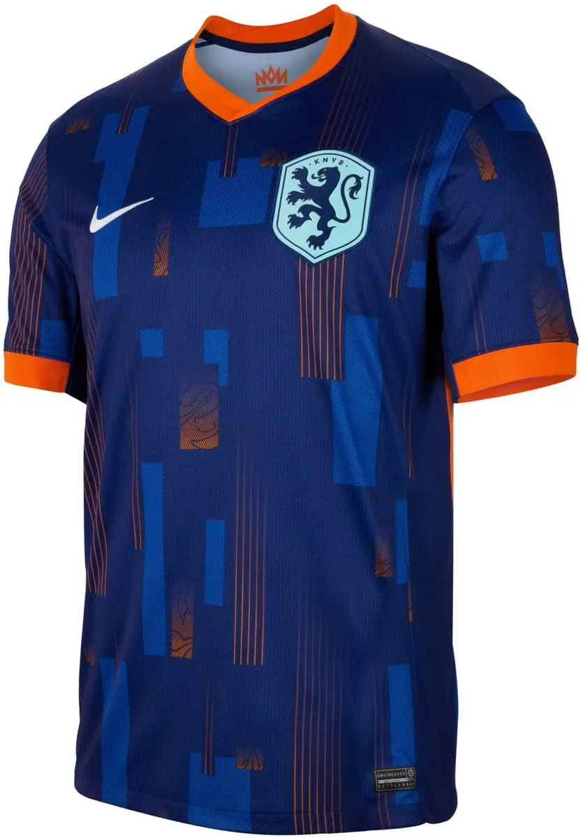 Nike OranjeLeeuwinnen Uitshirt 2024-2025 Heren HM7666-492 - S - Blauw/Oranje