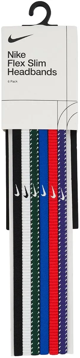 Nike Flex Classic Slim Haarbandjes - 6 Stuks - Multicolor