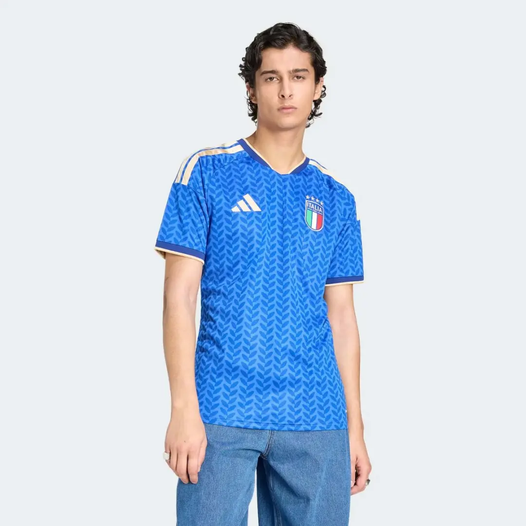 Adidas Italië Thuis Shirt Heren JL6937 - S - Blauw/Goud - afbeelding 6 van 6