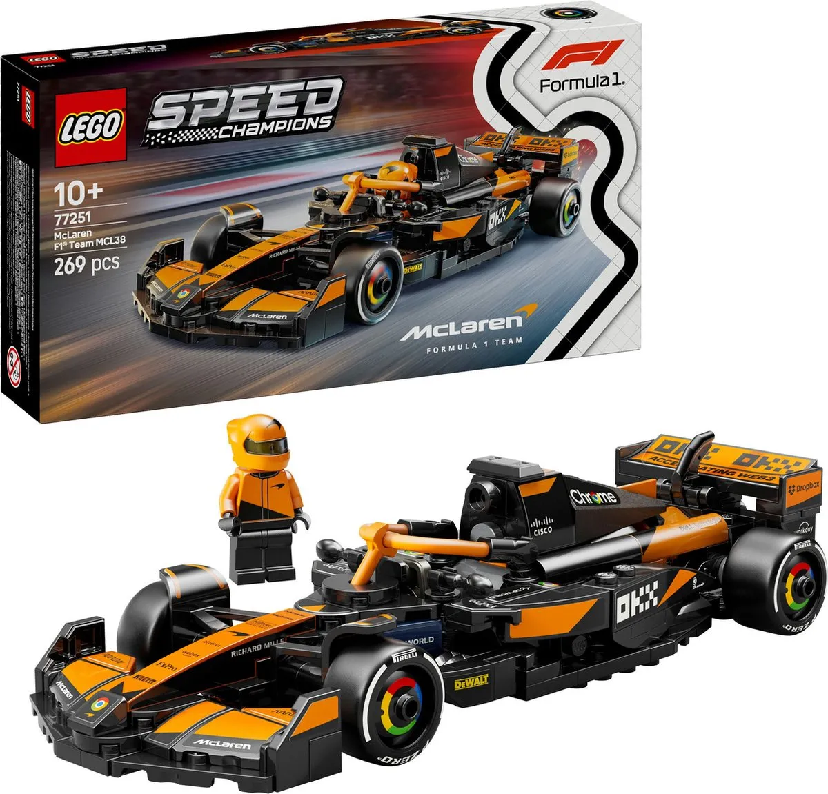 LEGO Speed Champions McLaren F1 Team MCL38 77251 - 269 Stukken - afbeelding 6 van 6