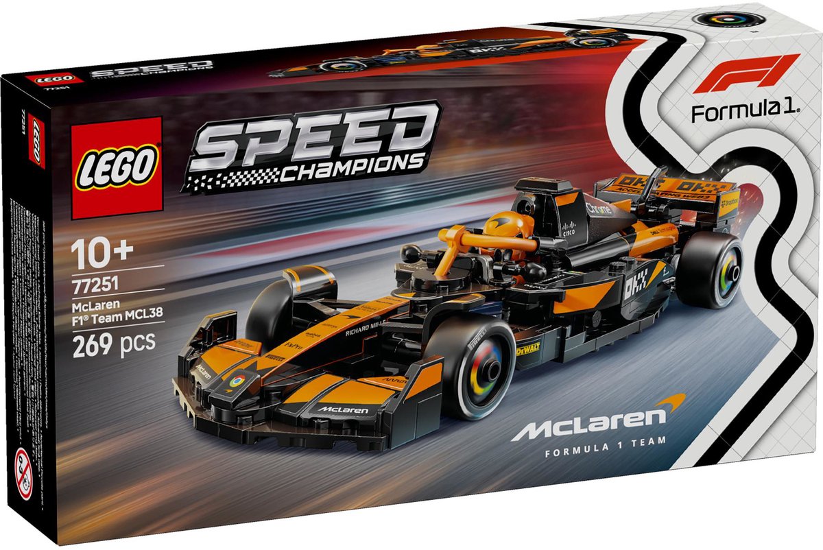 LEGO Speed Champions McLaren F1 Team MCL38 racewagen Set - 77251