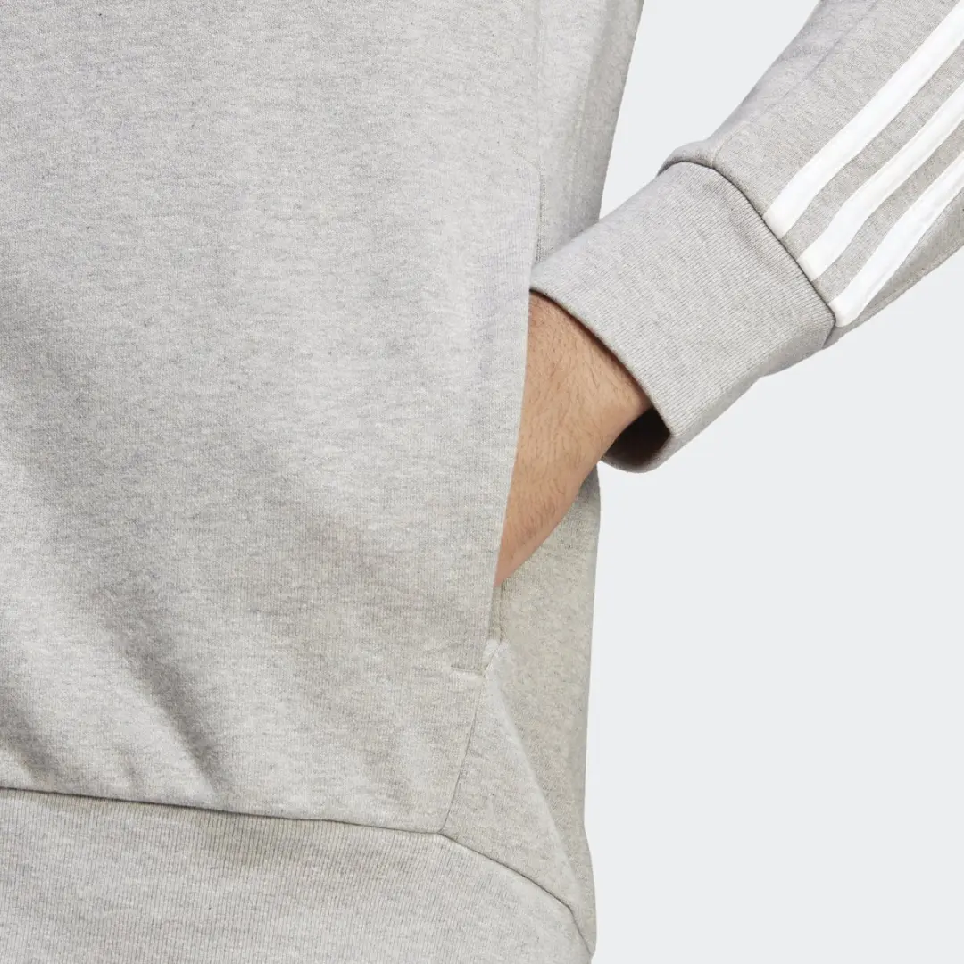 adidas Sportswear Essentials French Terry 3-Stripes Ritshoodie - Grijs L