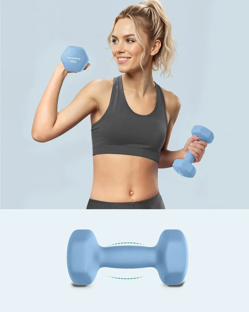 Songmics SYL906QZ01 Dumbbellset 2x3kg - Blauw