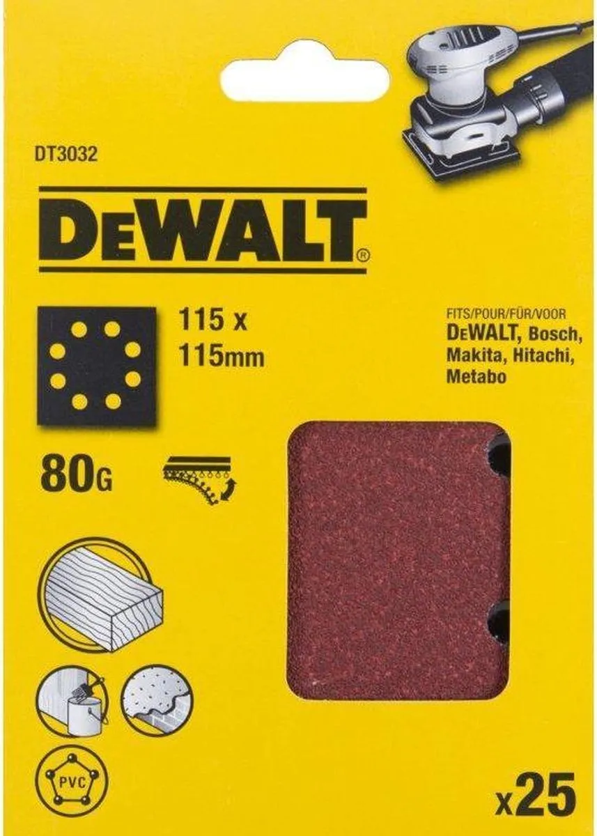 DeWalt DT3032 P80 Schuurpapier Velcro