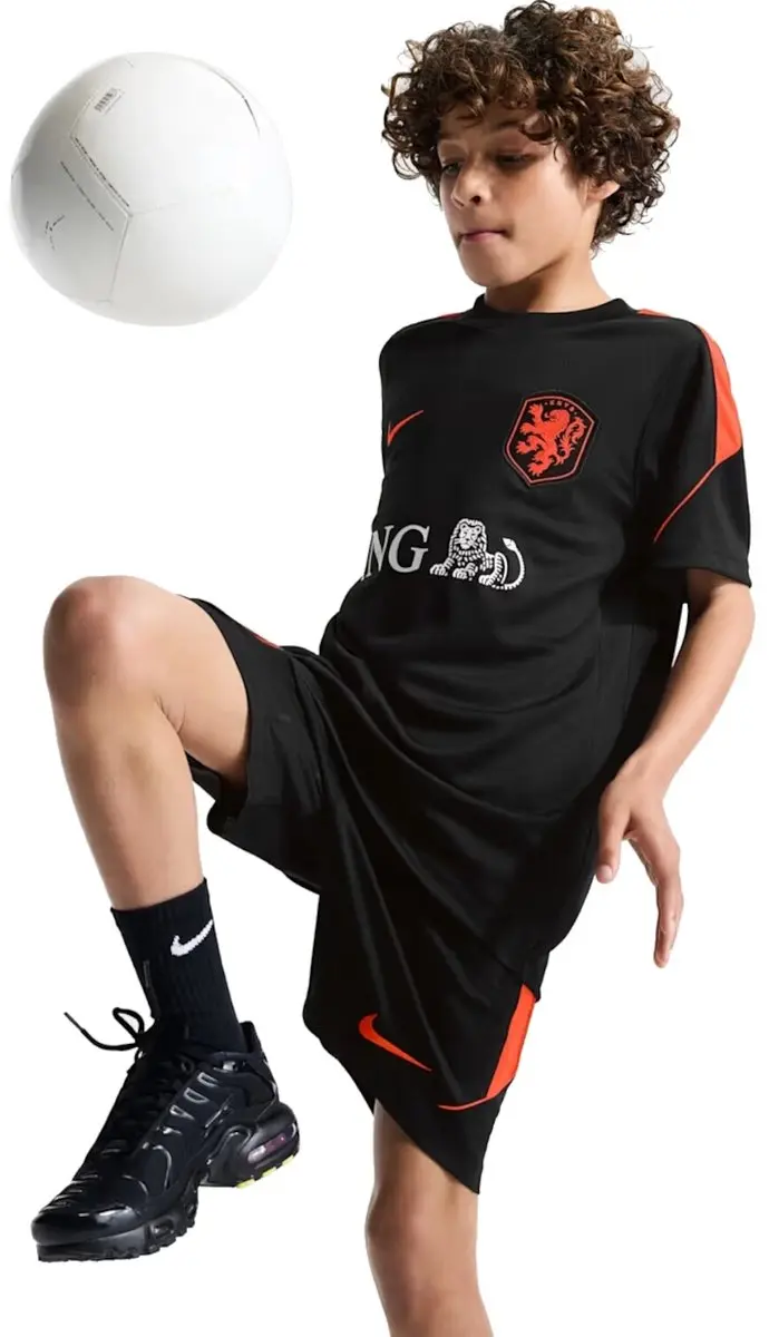 Nike Nederlands Elftal WK2026 Short Junior 128 - IB5474-010 - Zwart/ Oranje