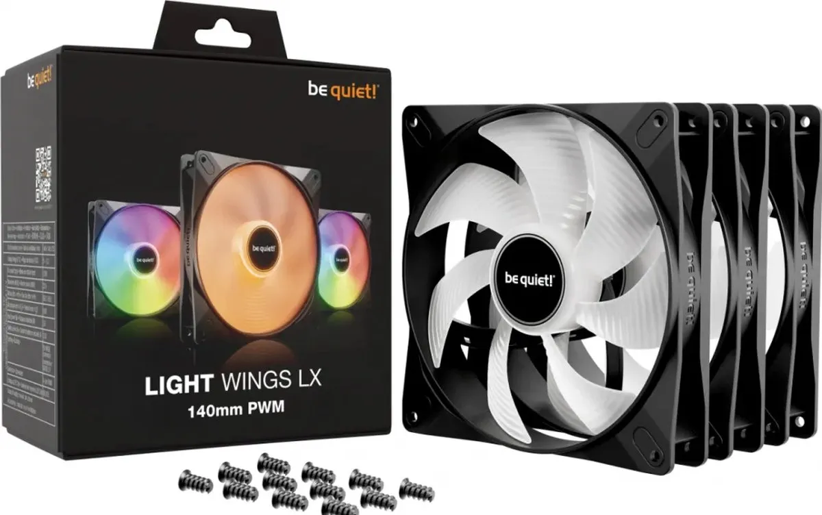 be quiet! Light Wings LX BL127 Ventilator 3-pack - 140mm - Zwart