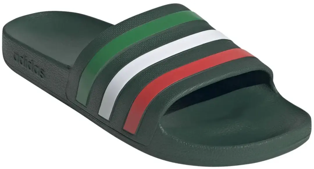 Adidas Adilette Aqua Tapschoenen - Donkergroen/Wit/Rood