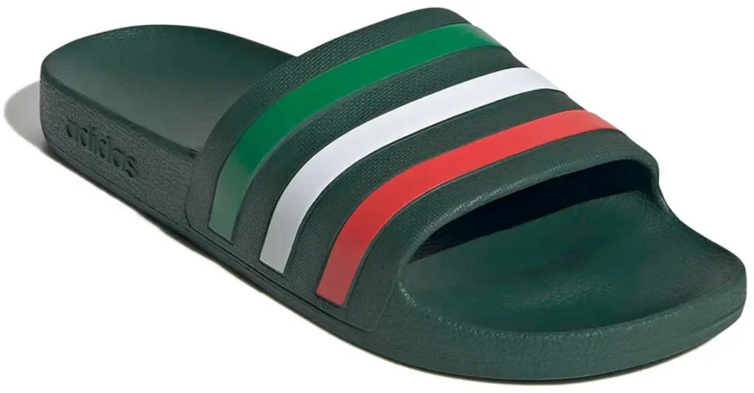 Adidas Adilette Aqua Tapschoenen - Donkergroen/Wit/Rood