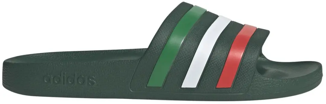 Adidas Adilette Aqua Tapschoenen - Donkergroen/Wit/Rood