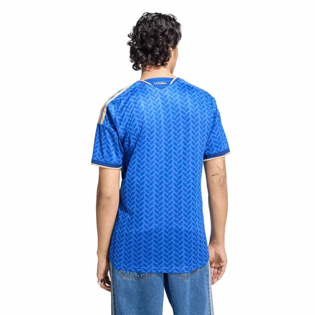 Adidas Italië Thuis Shirt Heren JL6937 - XXL - Blauw/Goud - afbeelding 6 van 6