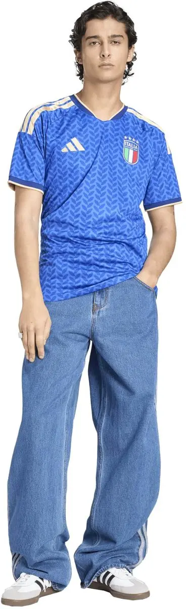 Adidas Italië Thuis Shirt Heren JL6937 - XXL - Blauw/Goud