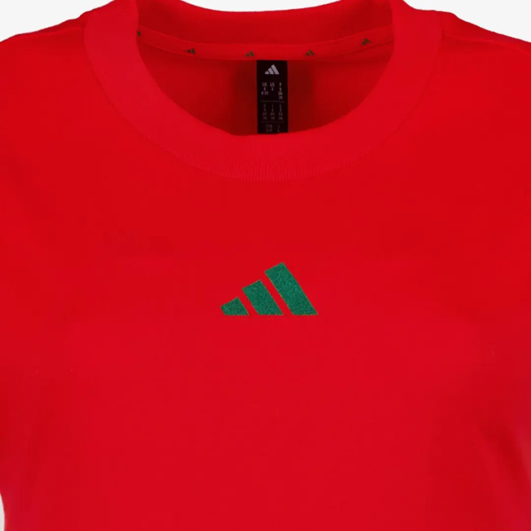 Adidas W 3S WC Dames Sport T-shirt - Rood - XL