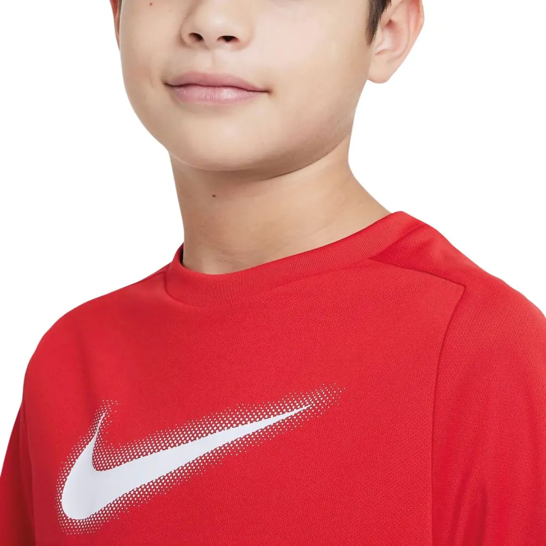 Nike Dri-FIT Sportshirt DX5386-657 - Maat M - Rood/Wit