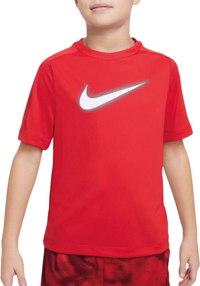 Nike Dri-FIT Sportshirt DX5386-657 - Maat M - Rood/Wit