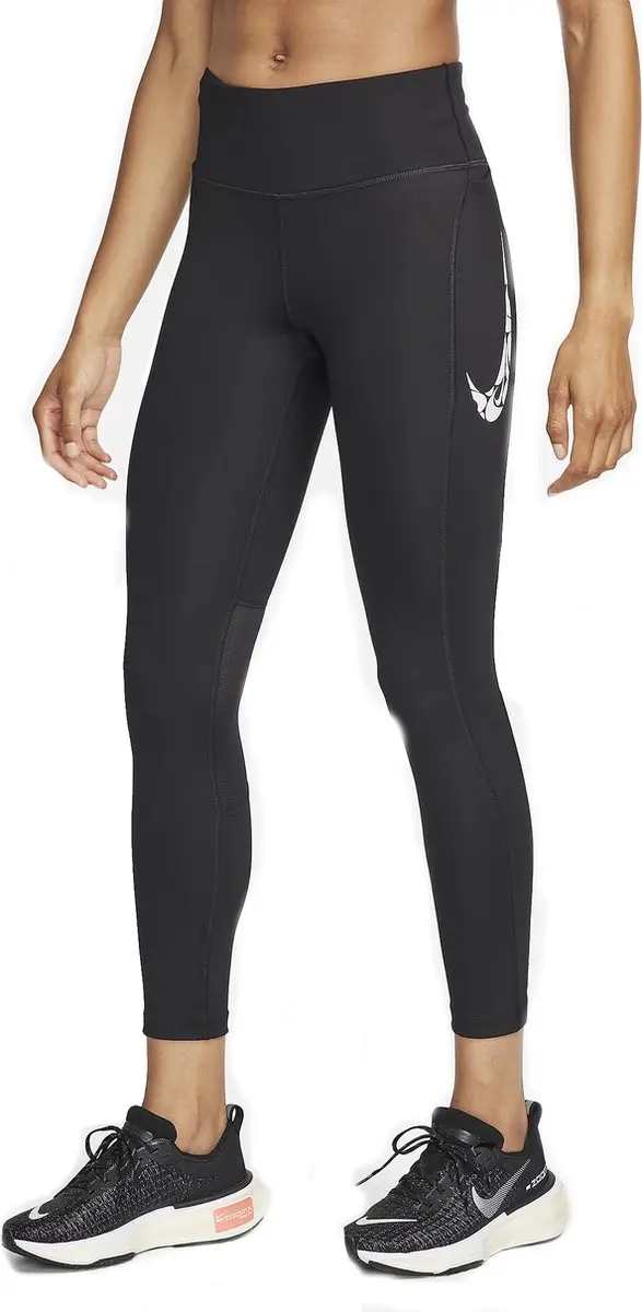 Nike Swoosh Fast Sportlegging Dames - XS/34 - Zwart