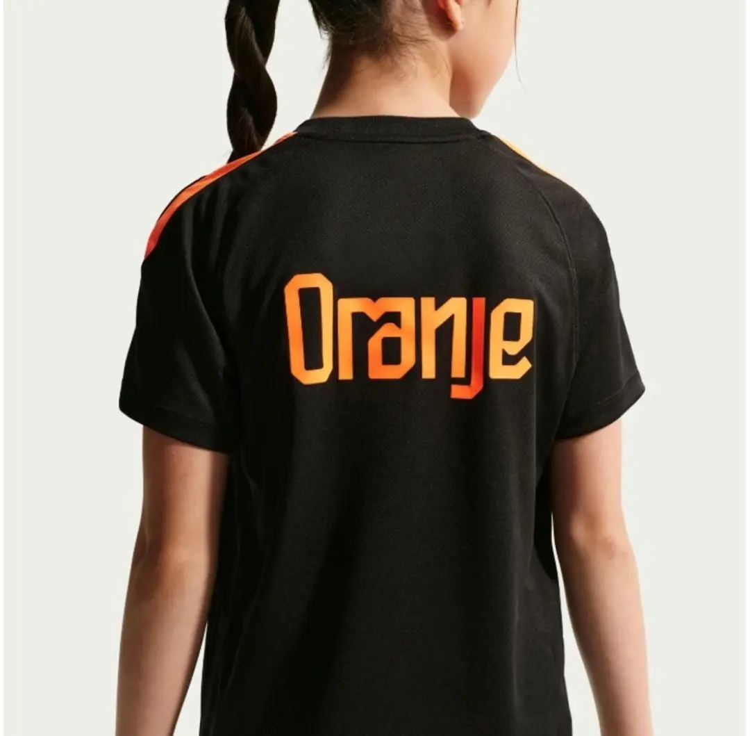 Nike Nederlands Elftal WK2026 Training Shirt Junior 128 - Zwart/Orange