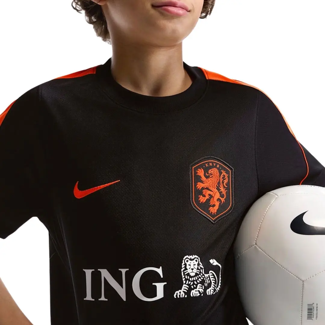 Nike Nederlands Elftal WK2026 Training Shirt Junior 128 - Zwart/Orange