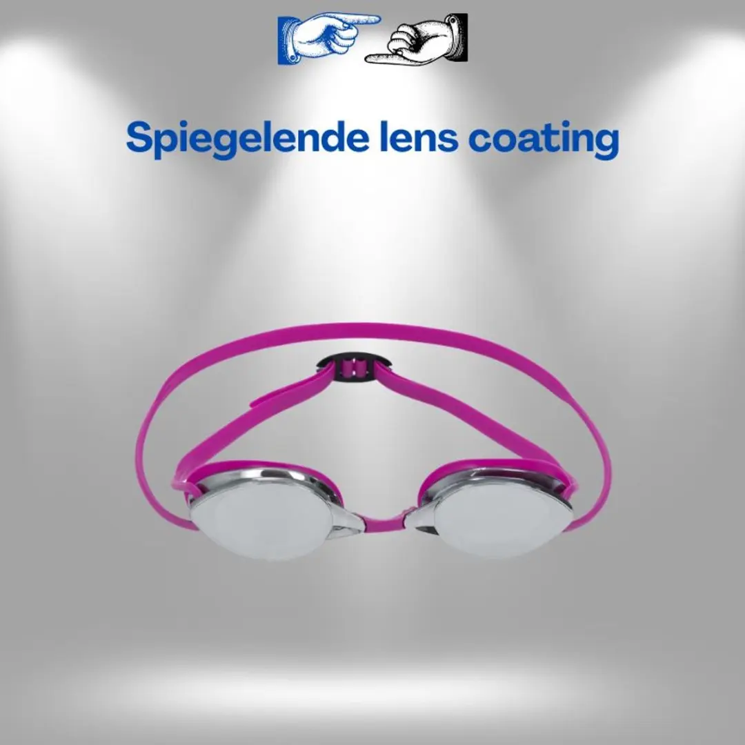 Bestway Zwembril 21066 Spiegelend Roze - UV-bescherming Anti-Fog