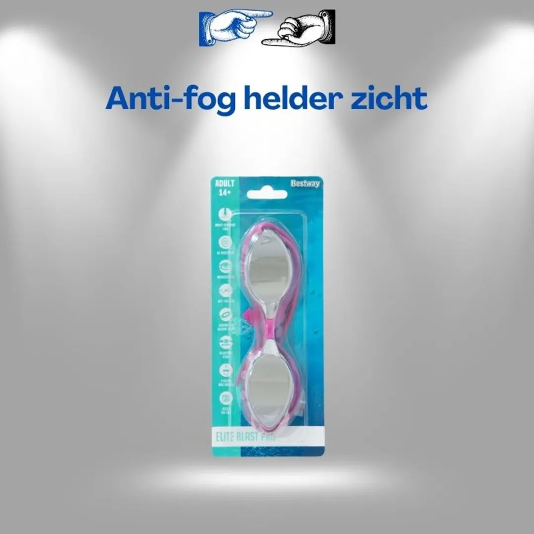 Bestway Zwembril 21066 Spiegelend Roze - UV-bescherming Anti-Fog - afbeelding 6 van 6