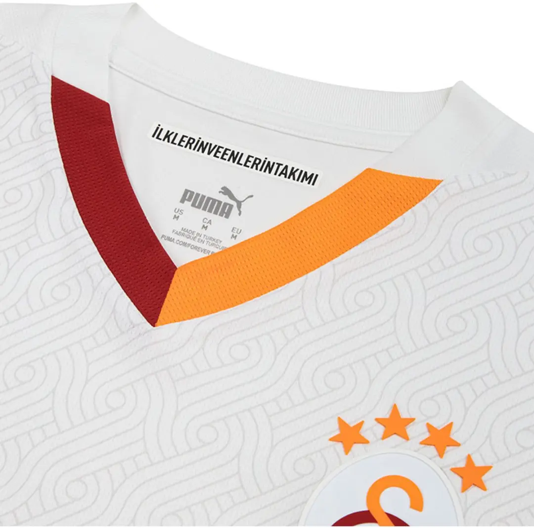 PUMA Galatasaray Uitshirt Jr Voetbalshirt 140 - Wit/Rood/Oranje