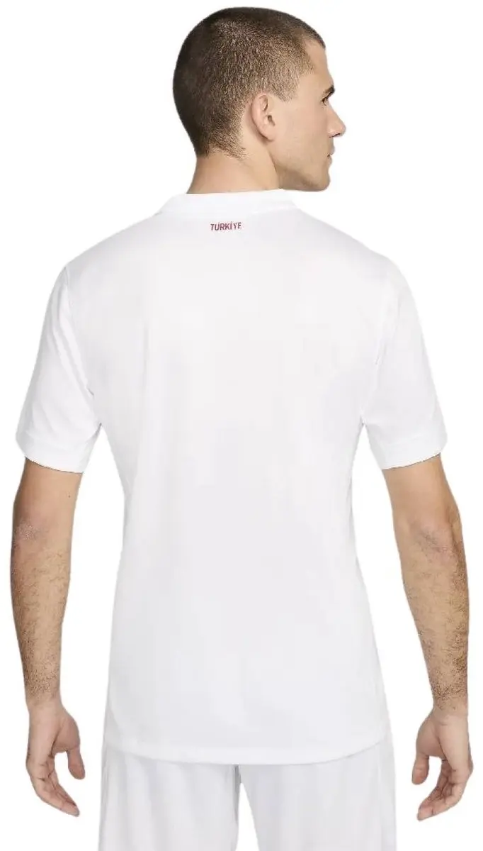 Nike Turkije 2024/25 Stadium Home Shirt - Voetbalshirt M - Wit/Rood