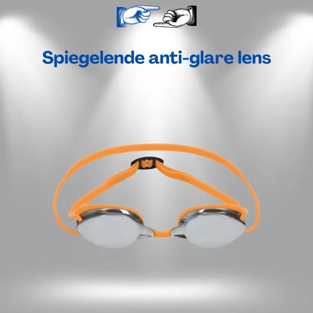 Bestway Zwembril 21066 Black Mirror - Spiegelend - UV-bescherming - Oranje