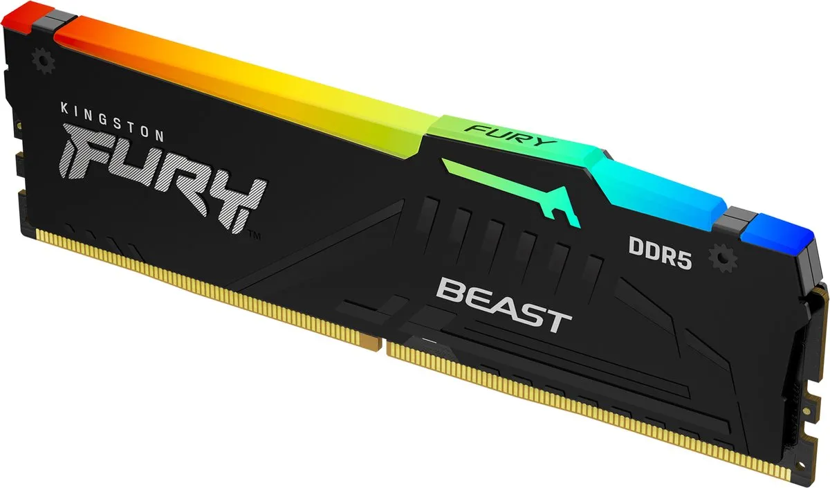 Kingston Fury Beast RGB KF556C36BBEA-16 - RAM-geheugen - 16GB - 5600MT/s - DDR5 - DIMM - 1 x 16 GB