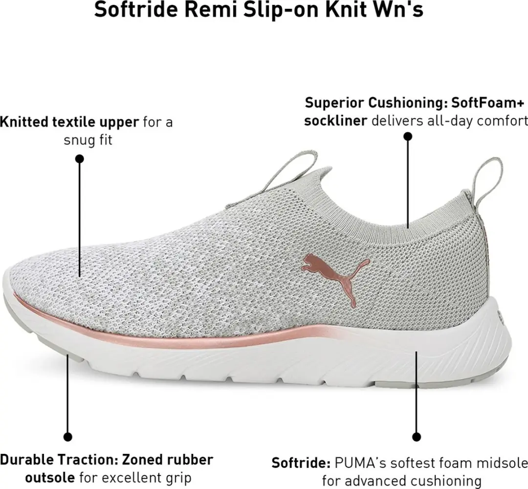 PUMA Softride Premier Slip-On Knit Dames - Wit