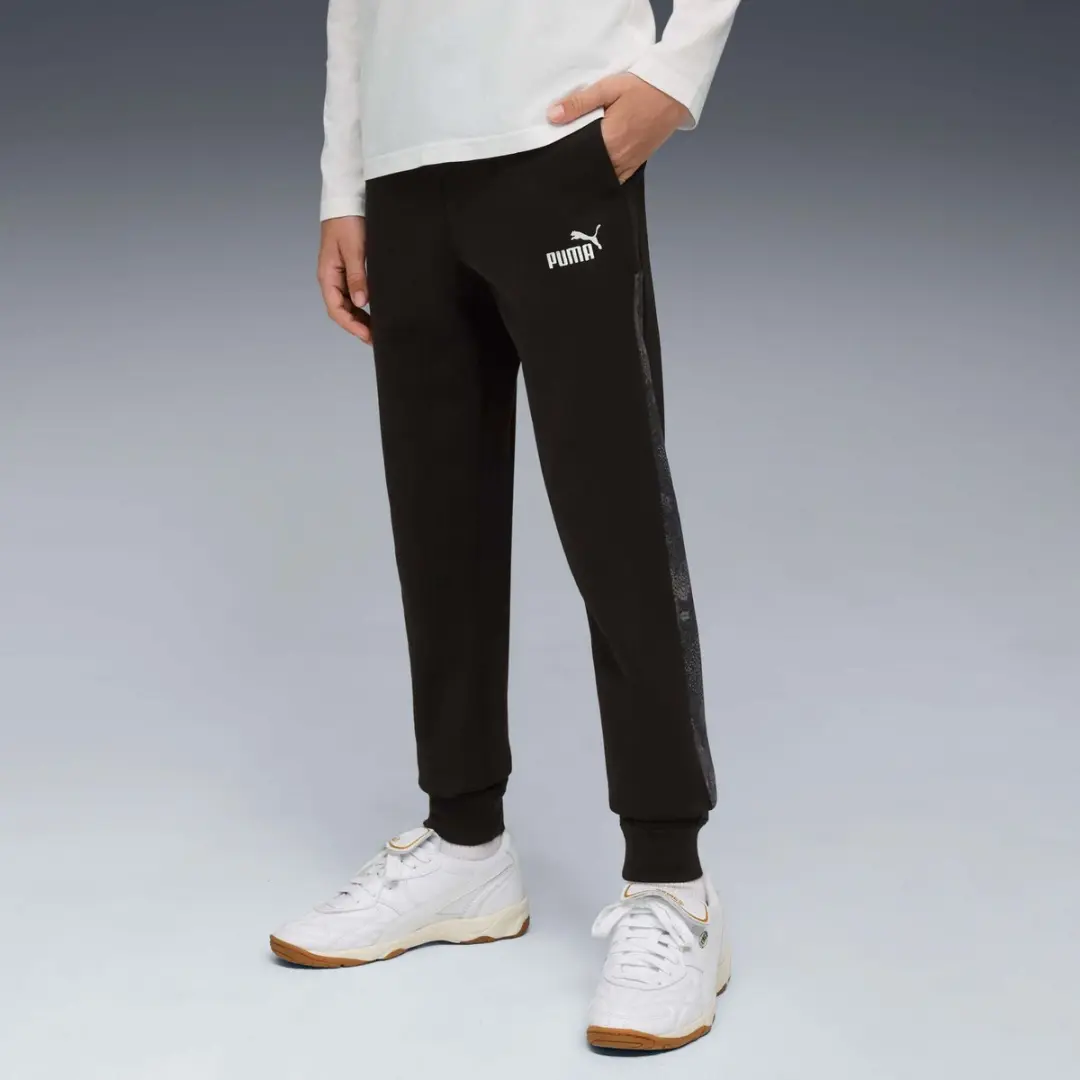 PUMA Ess Camo Joggingbroek Kinderen - Zwart