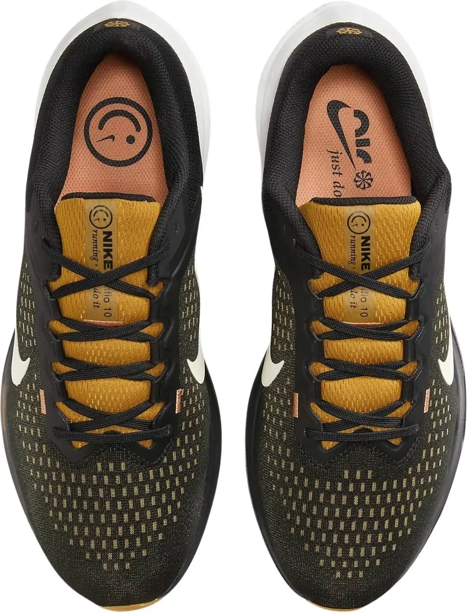 Nike Winflo 10 Sportschoenen DV4022-009 - Maat 46 - Zwart/Geel/Wit