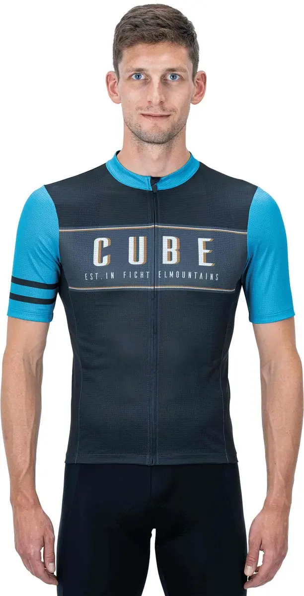 Cube Blackline Jersey Cross Grijs/Blauw XXXL