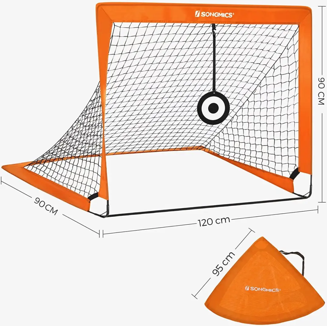 Songmics Voetbaldoelen Set 2 Stuks - Oranje/Zwart