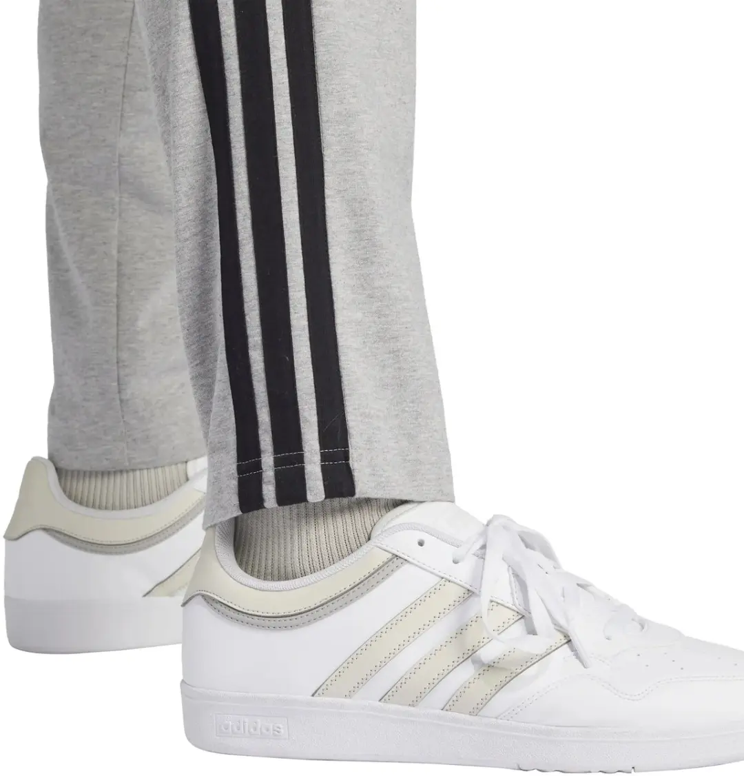 adidas Essentials 3-Stripes Joggingbroek M - Grijs/Zwart