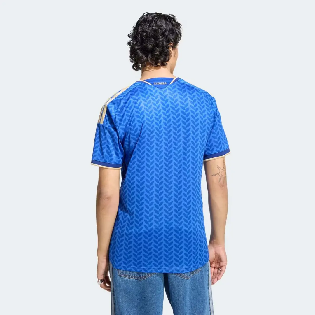 adidas Italië Thuis Shirt Heren L - JL6937 - Blauw/Goud