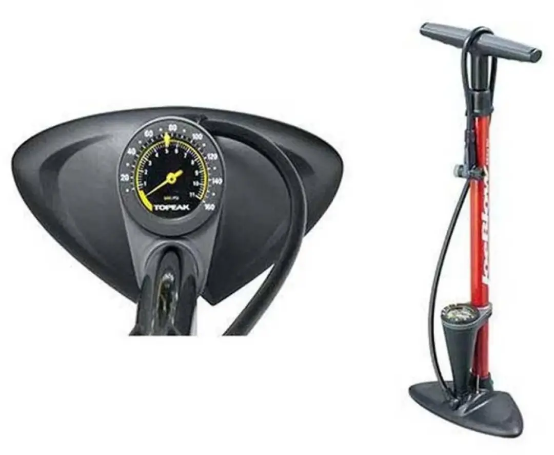 Topeak Joeblow Max HP Vloerpomp - Rood
