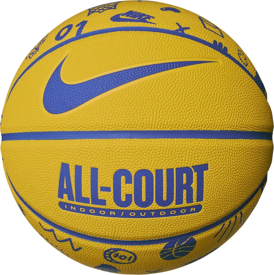 Nike Basketbal Allcourt - Geel-Blauw Maat 7