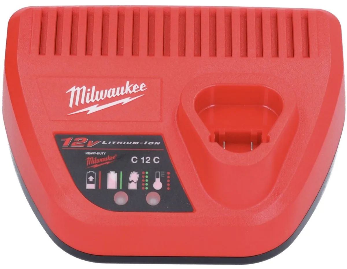 Milwaukee M12 HNRG-254 Accu Starter Set - 4x HB2.5 2.5Ah + C12 C Lader - afbeelding 5 van 5