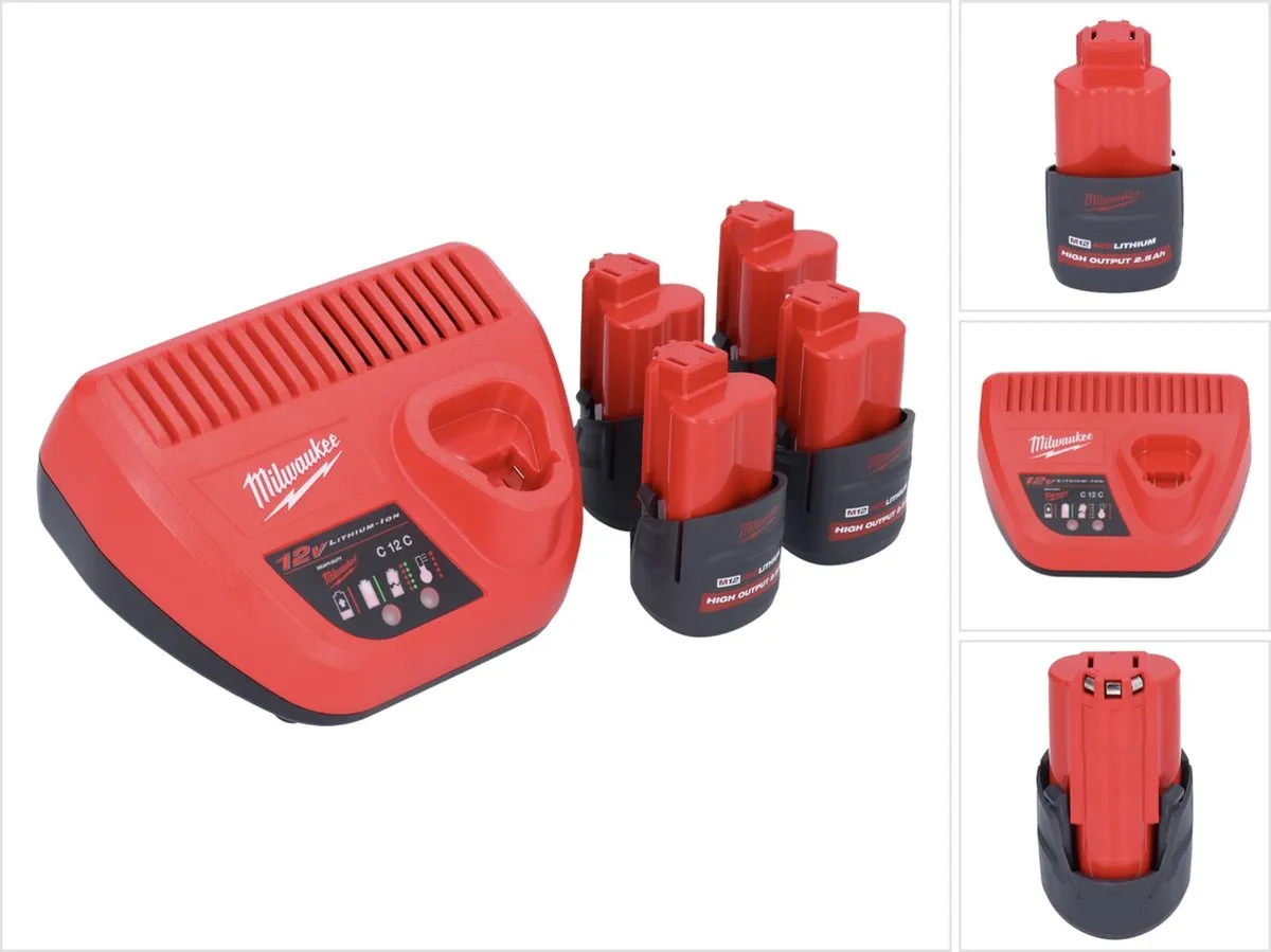 Milwaukee M12 HNRG-254 Accu Starter Set